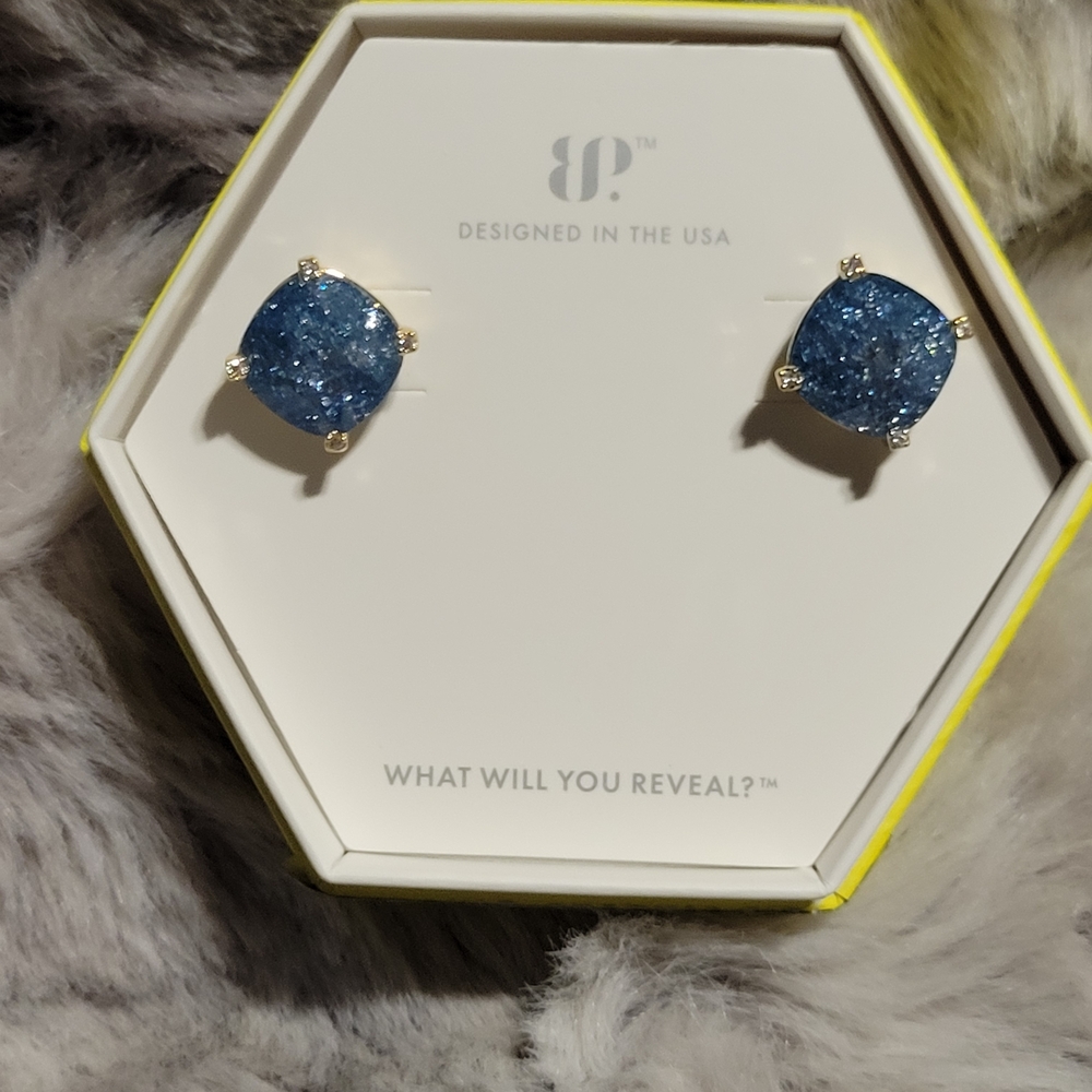 Elegant Blue Stud Earrings